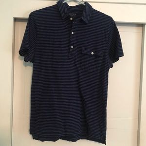 JCrew Striped Blue Polo